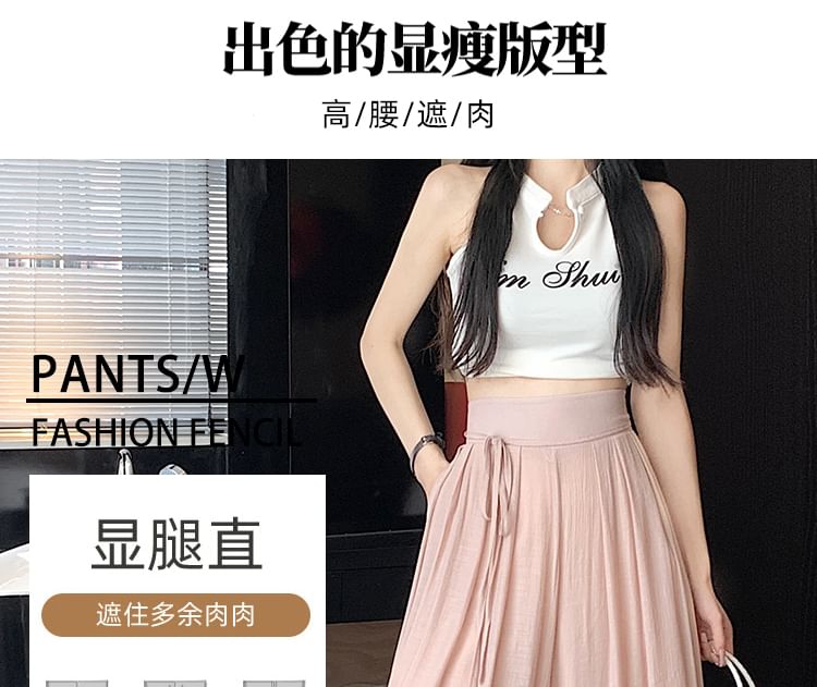 ANORA - Hoge taille effen cropped culottes