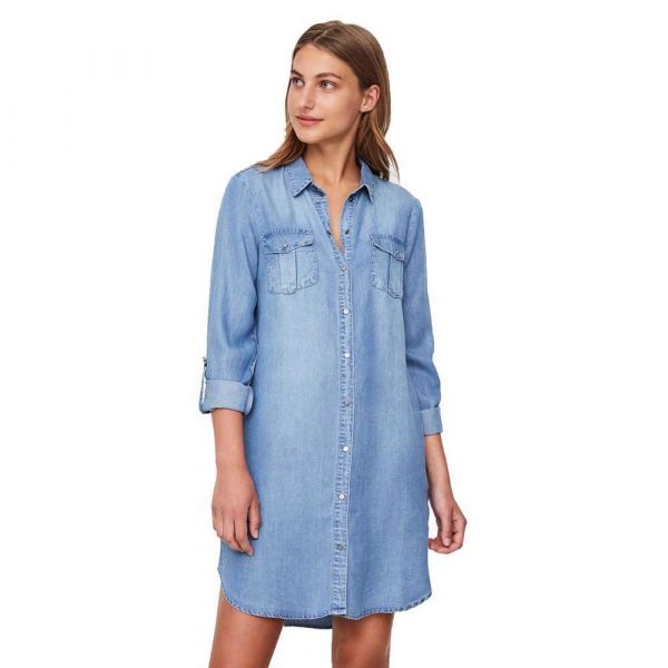 Vero Moda Vestido Silla Short Light Blue Denim L