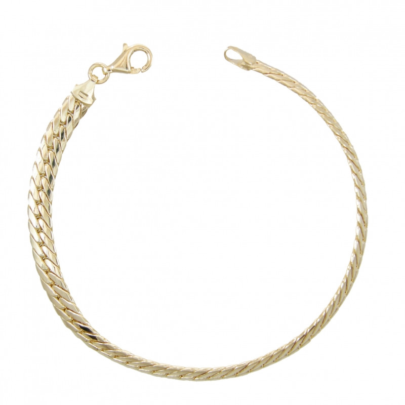 Bracelet Femme Or Jaune - Maille Anglaise