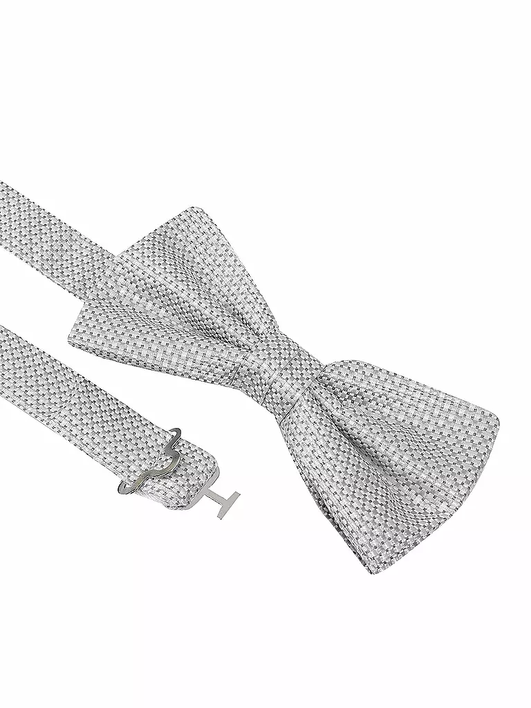 SEIDENFALTER Masche - Fliege PRINCE BOWTIE  silber