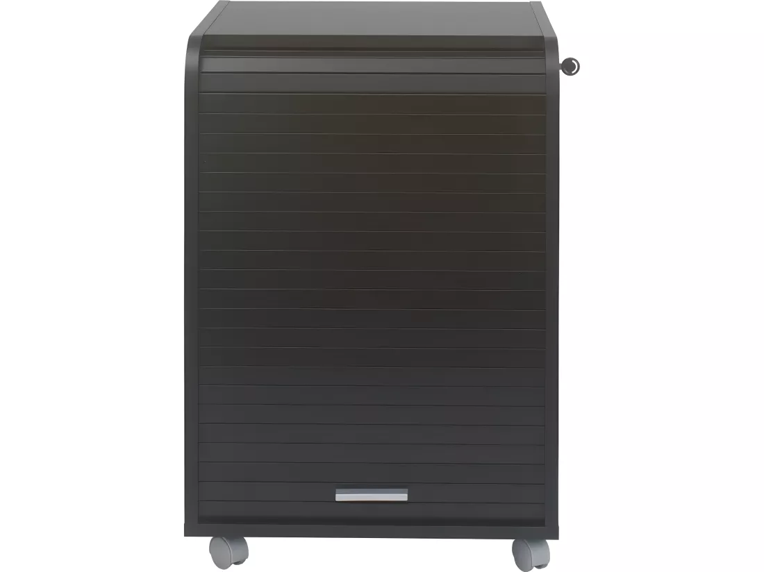 Caisson de Bureau Noir Sur Roulettes - Coloris: Noir