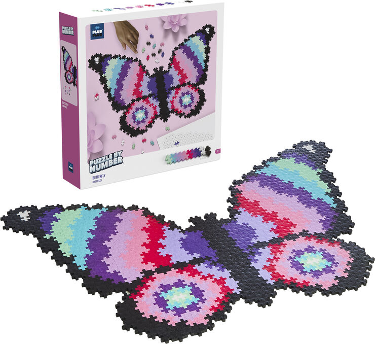 PLUS-PLUS Puzzel by Number Butterfly