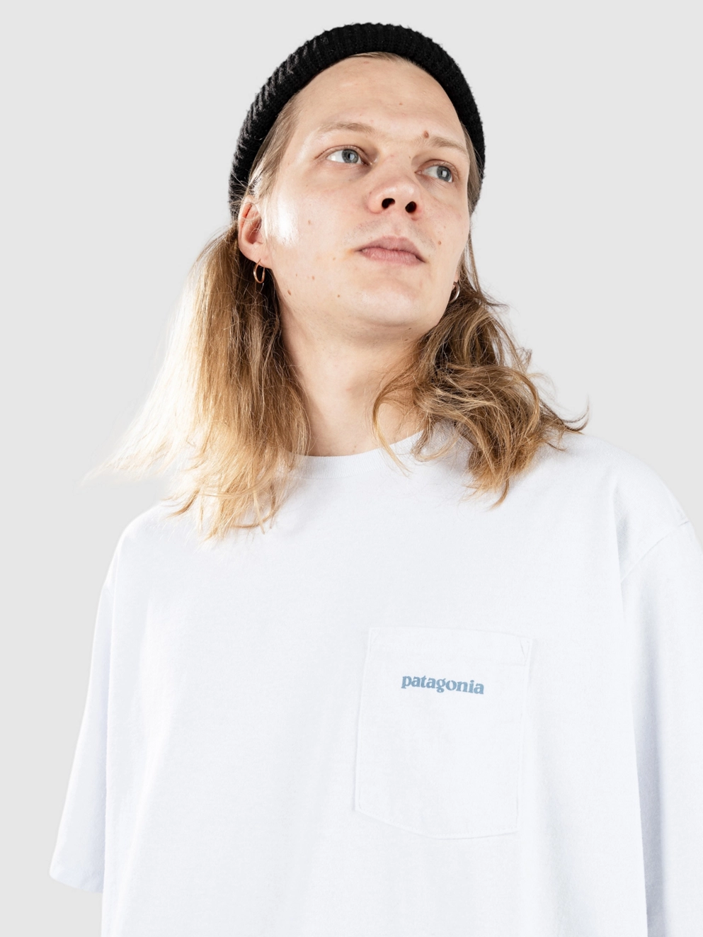 Patagonia Boardshort Logo Pocket Responsibili T-Shirt white