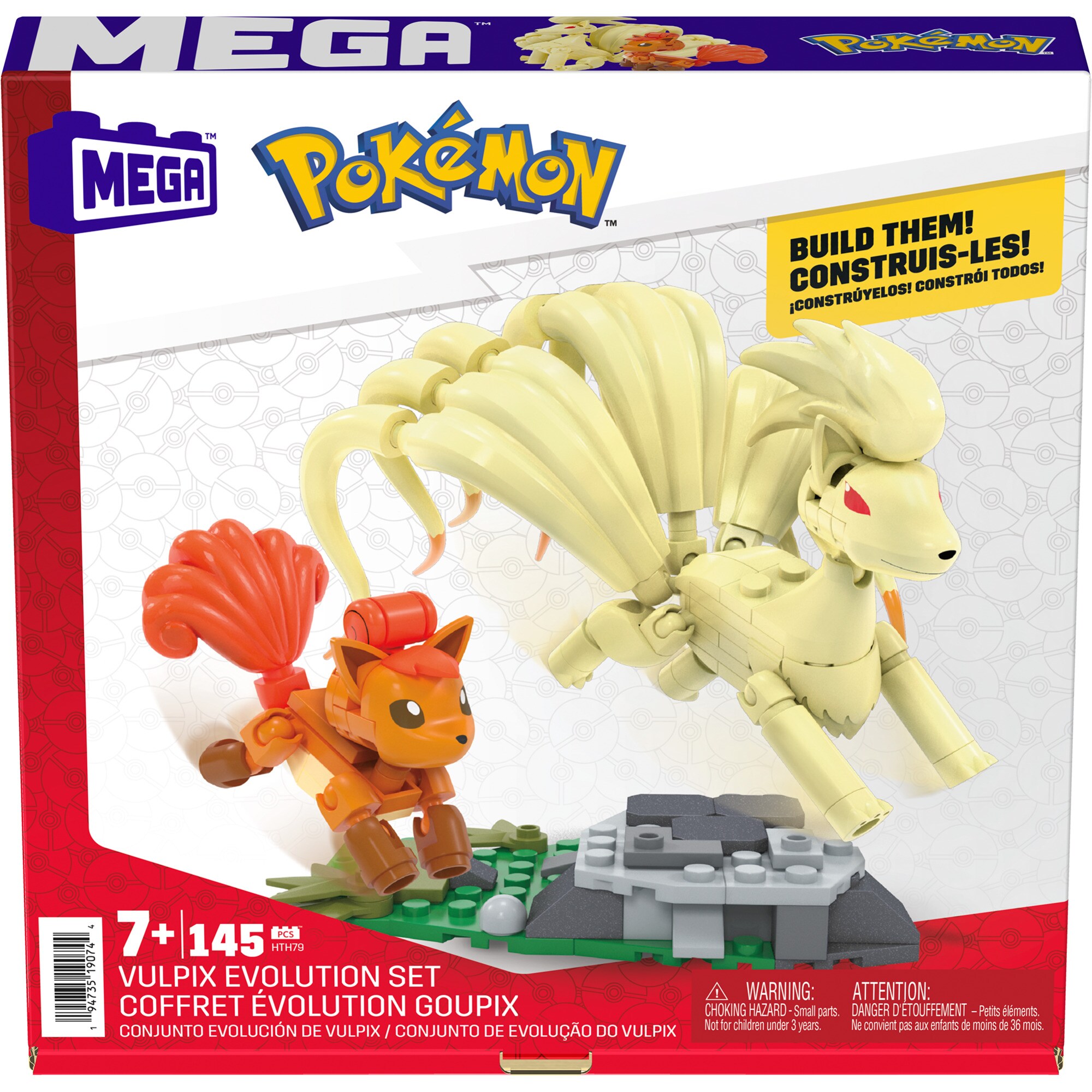 Mattel Konstruktionsspielzeug MEGA Pokémon Vulpix Evolution Set