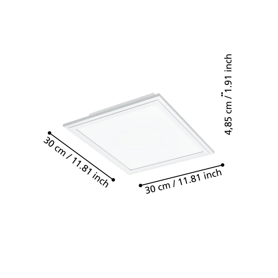 EGLO - Salobrena-Z panel hvid 30x30 - TW - Zigbee, Bluetooth