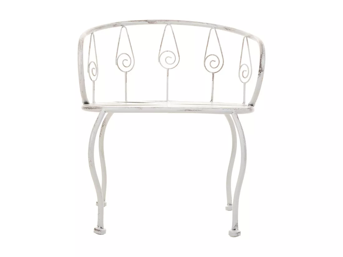 Chaise enfant en fer forgé blanc 35x28x39