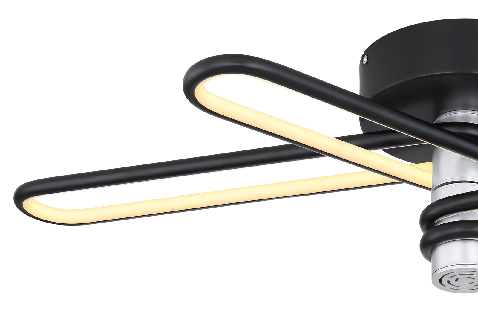 LED-Deckenleuchte - schwarz matt - mit Lautsprecher