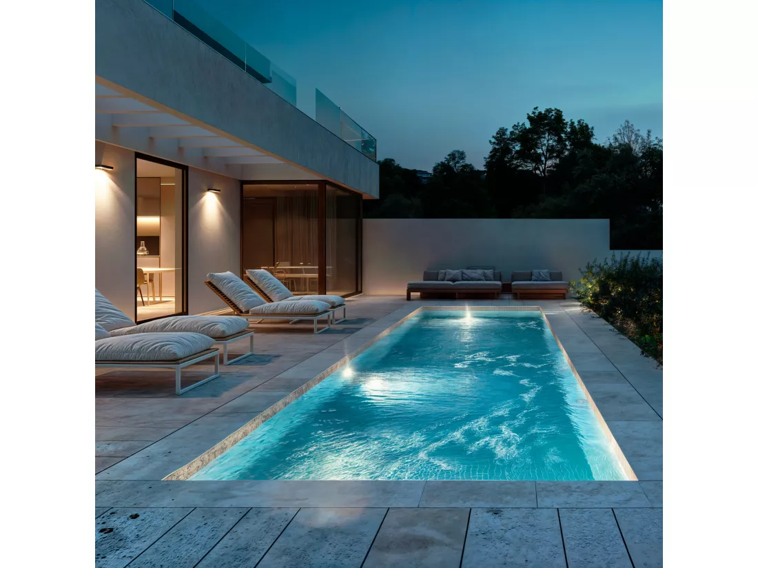 Spot LED Piscine en Saillie Inox Submersible 12V DC IP68 20W 6000K Blanc froid
