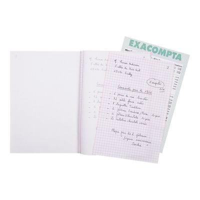 Exacompta - 10 Manifolds quadrillés 5x5 - 50 dupli - A5