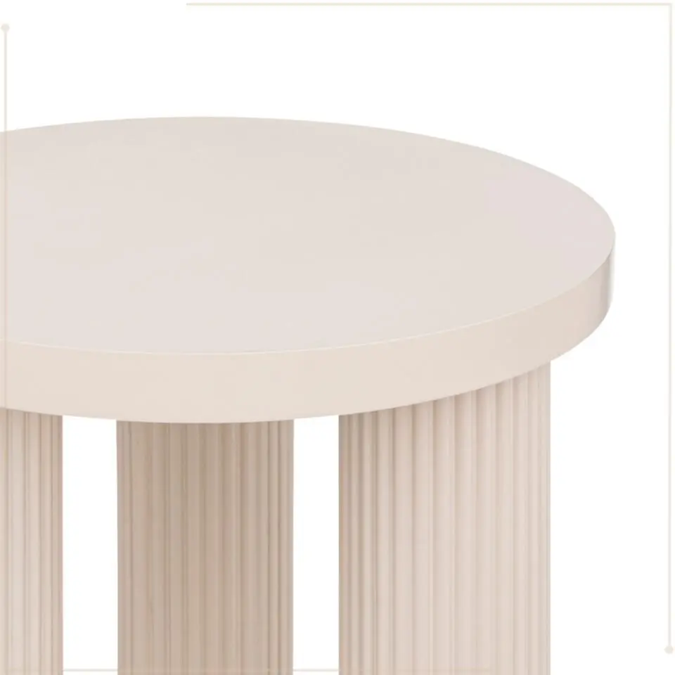 MISOU Bijzettafel Rond - Beige