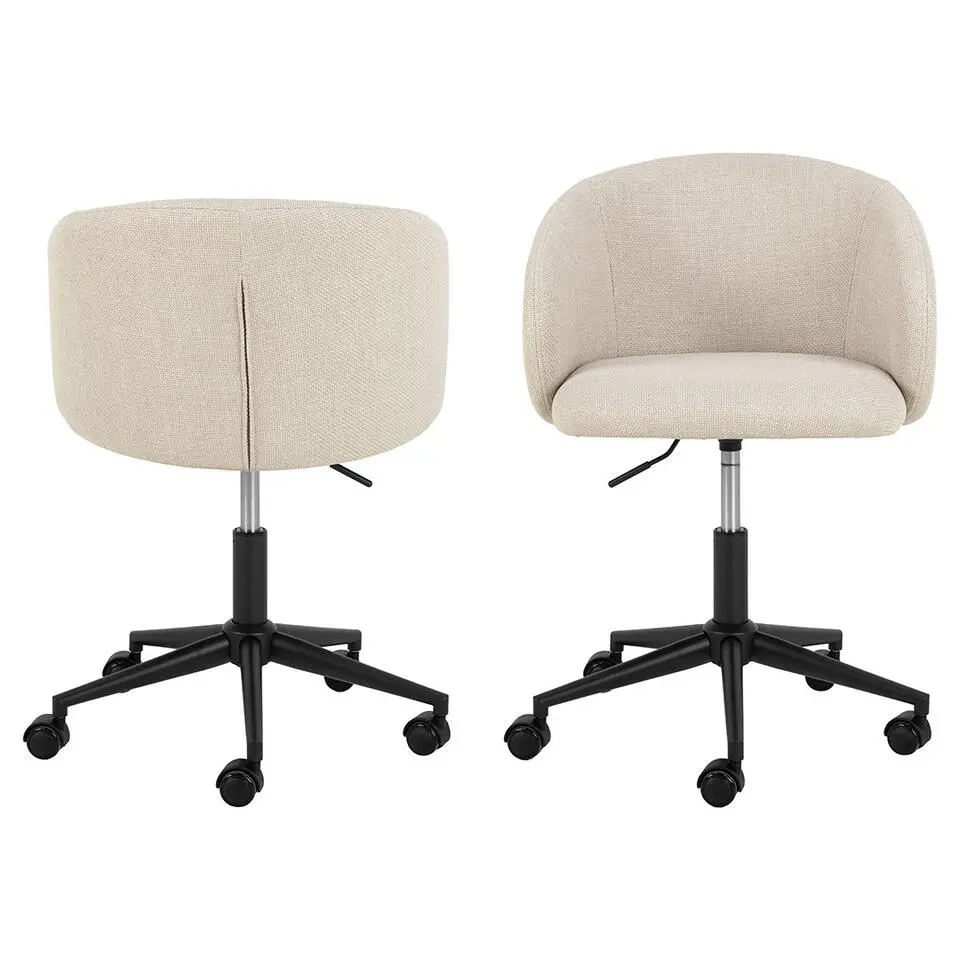Hioshop Eleanor kantoorstoel beige