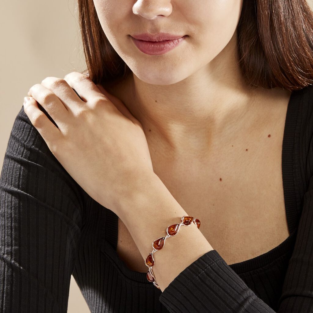 Bracelet Argent Blanc Lucreciaae Ambre