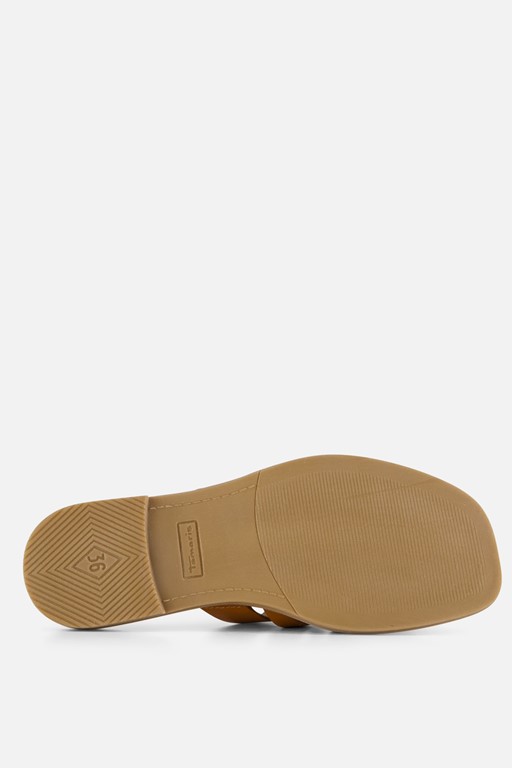 Tamaris Slippers cognac Leer