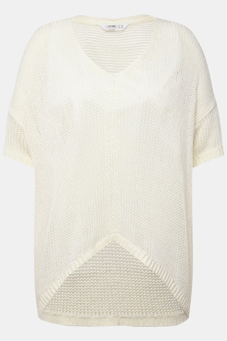 Pullover, Boxy Fit, Grobstrick, V-Ausschnitt, Langarm