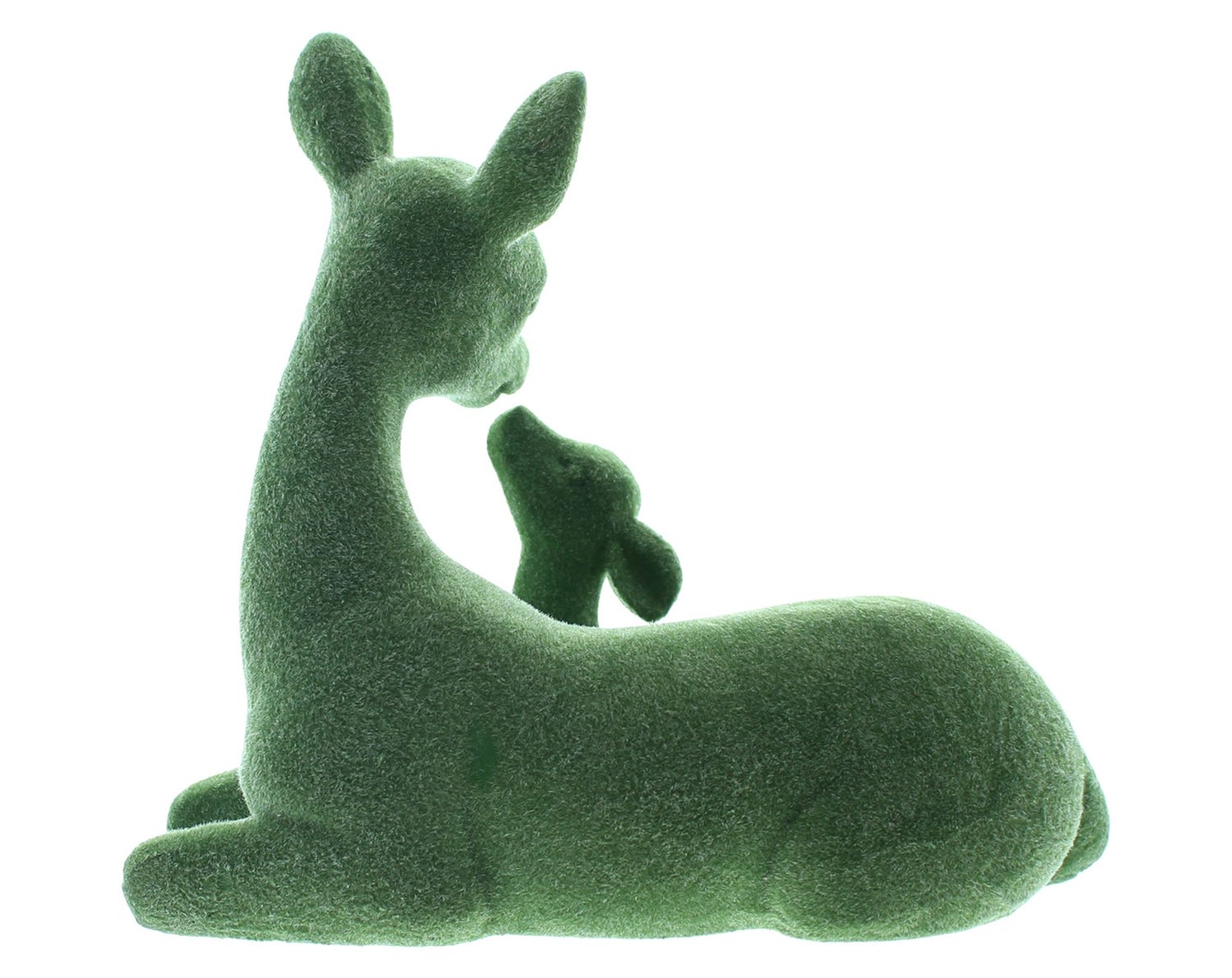 FRANK FLECHTWAREN | Hert met reekalfmos, 17,5 x 10,5 x 15,5 cm, POLYRESIN