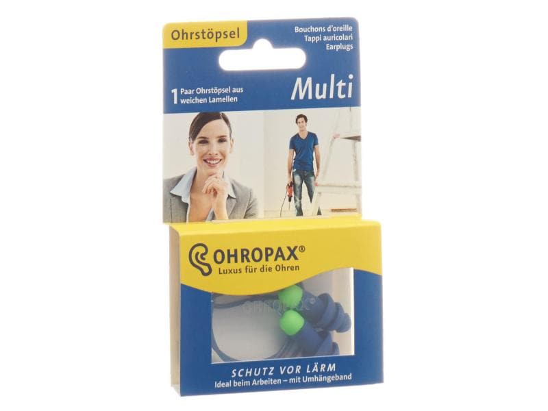 Ohropax Ohrstöpsel Multi mit Umhängeband 1 Paar Perfekter Schutz bei kurzzeitiger Lärmbelastung