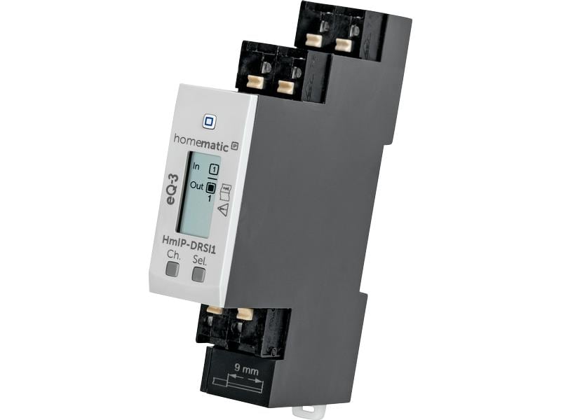 Homematic IP Smart Home Schaltaktor für Hutschienenmontage Schaltakor mit Schrittschalterfunktion – HmIP-DRSI1