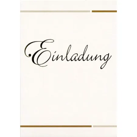 Taunus Verlag Einladungskarte neutral mit Goldschrift 5er Set, sortiert