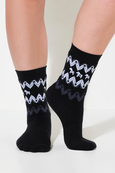 Socken, 2er-Pack, Norwegermuster, Biobaumwolle