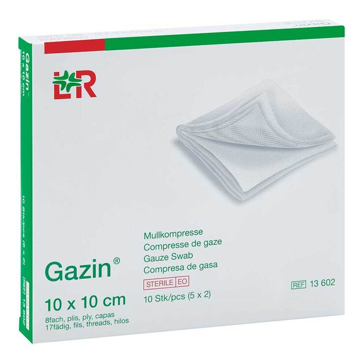 Gazin Kompressen 10x10cm 8fa, 5X2 St
