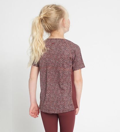 Rethinkit T-Shirt - Carla - Rose Brown Blumen