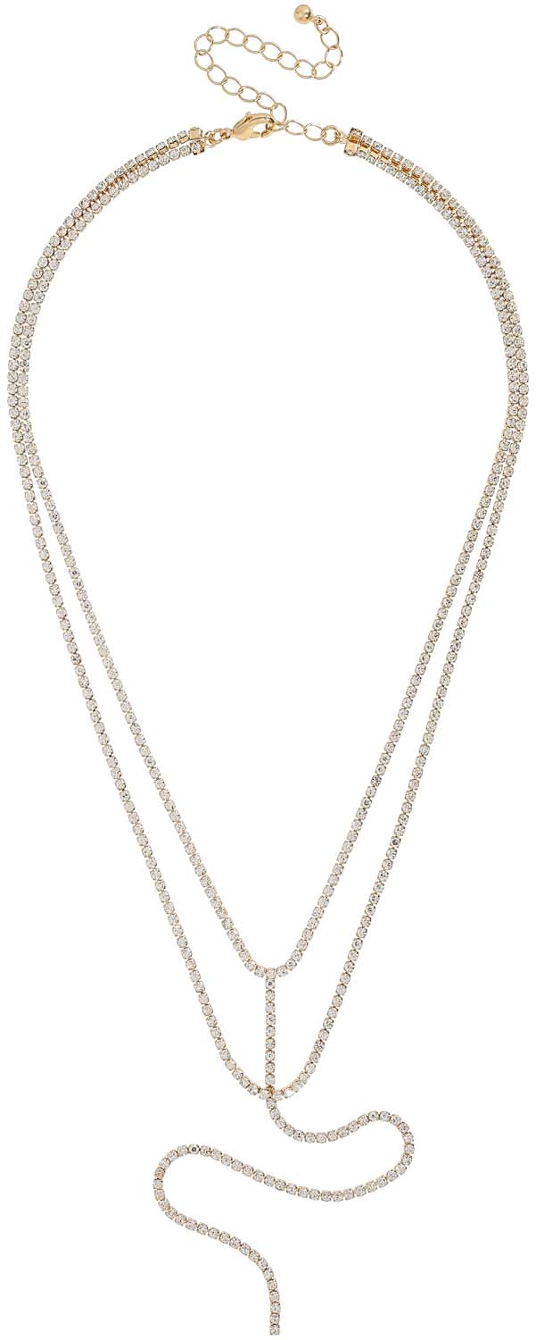 Layering Kette - Strass Effect