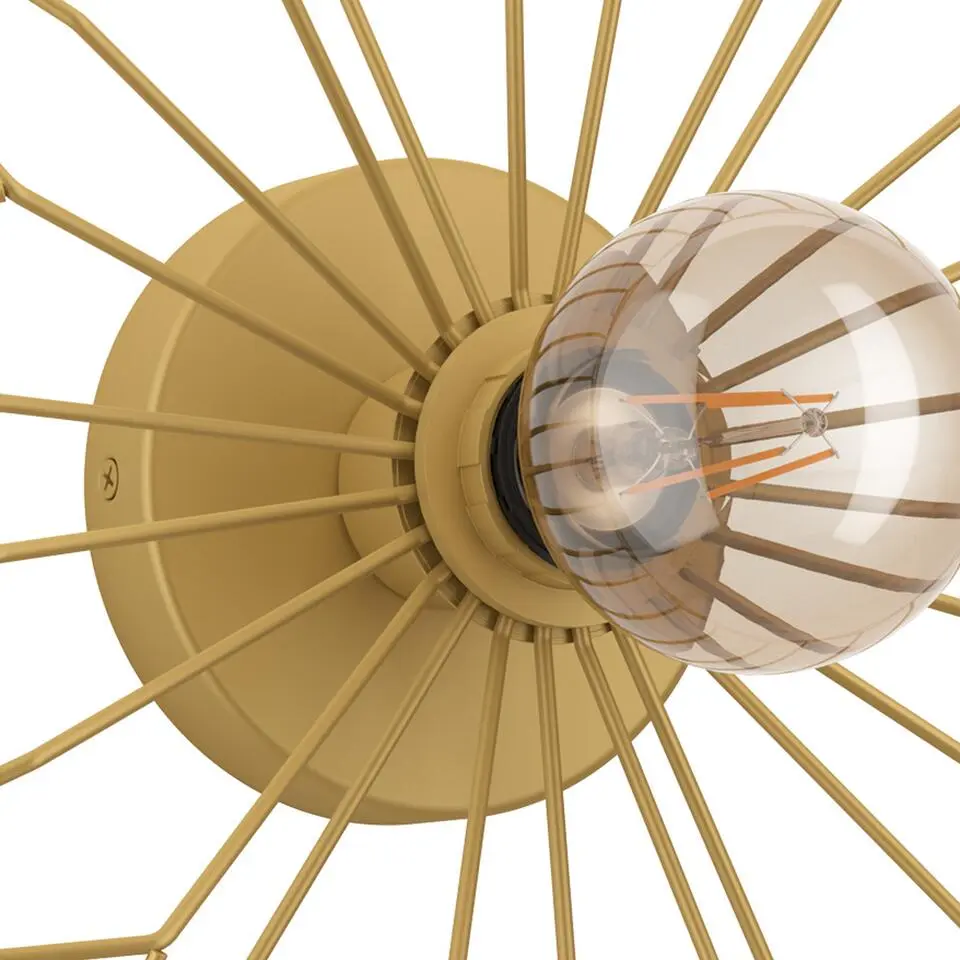 EGLO Castanuelo Wandlamp/Plafondlamp - E27 - Ø 42,5 cm - Goud