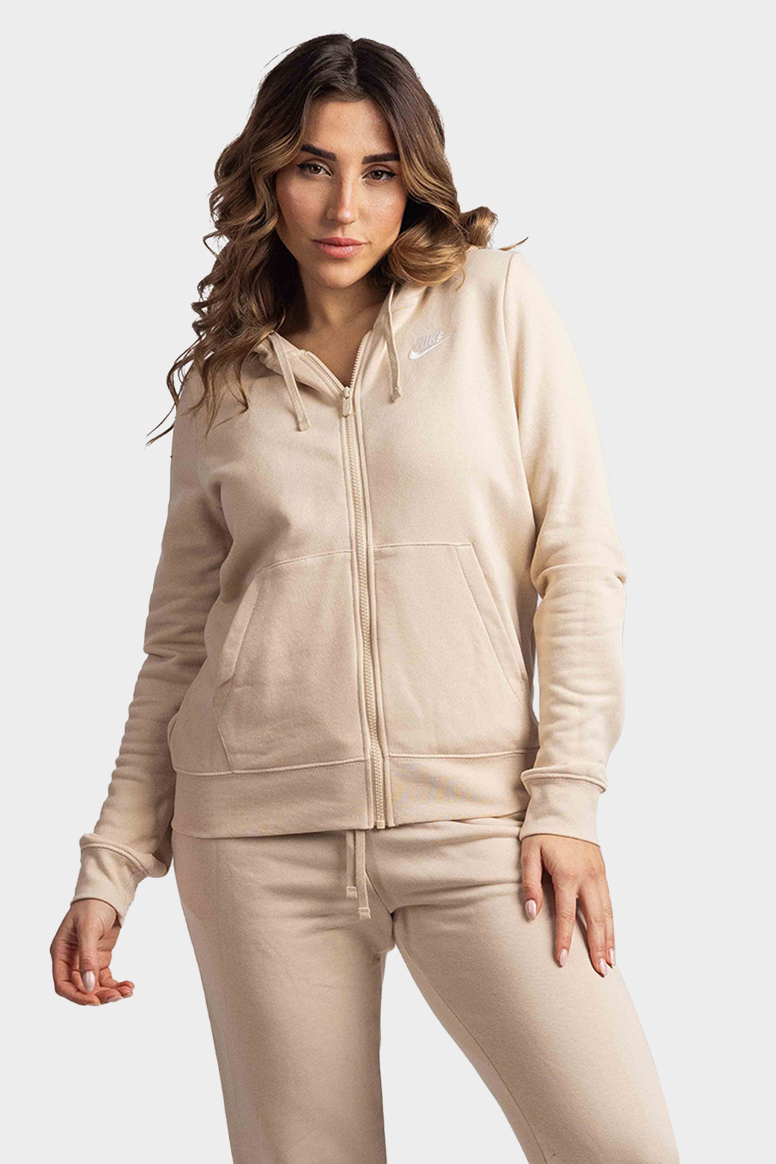 Nike Sportswear Club Fleece Trainingspak Dames Beige