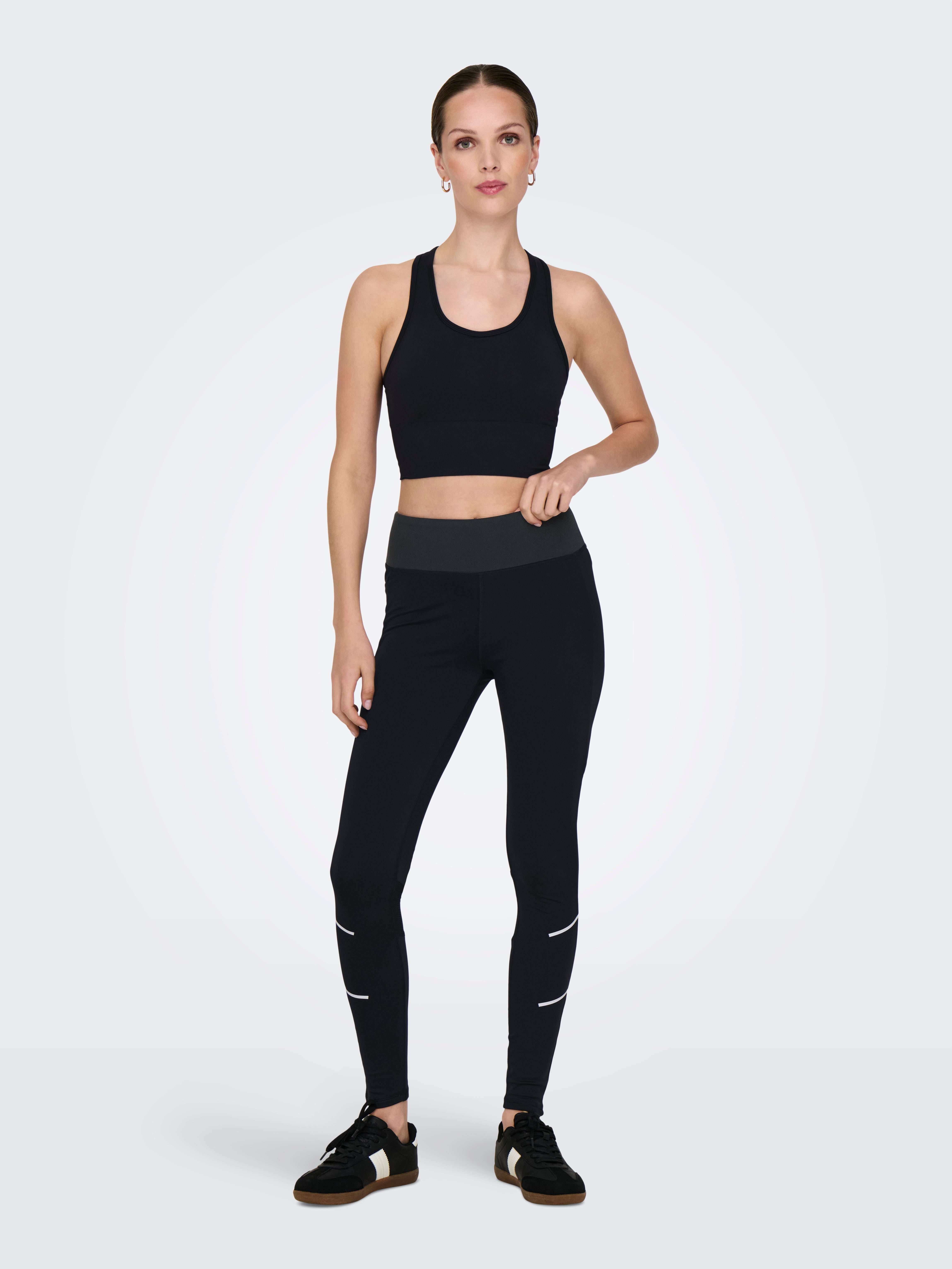 ONPRYA-2-TRACK Hohe Taille Slim Fit Sportleggings Black