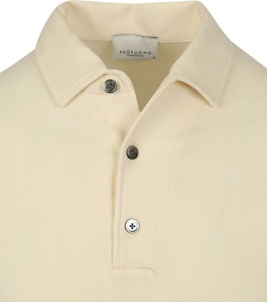 Profuomo Longsleeve Poloshirt Luxury Basic Off White PP2J00009D-E kopen