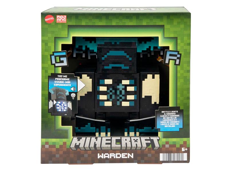 Mattel Minecraft: The Warden Warden-Figur mit Lichtern und Geräuschen