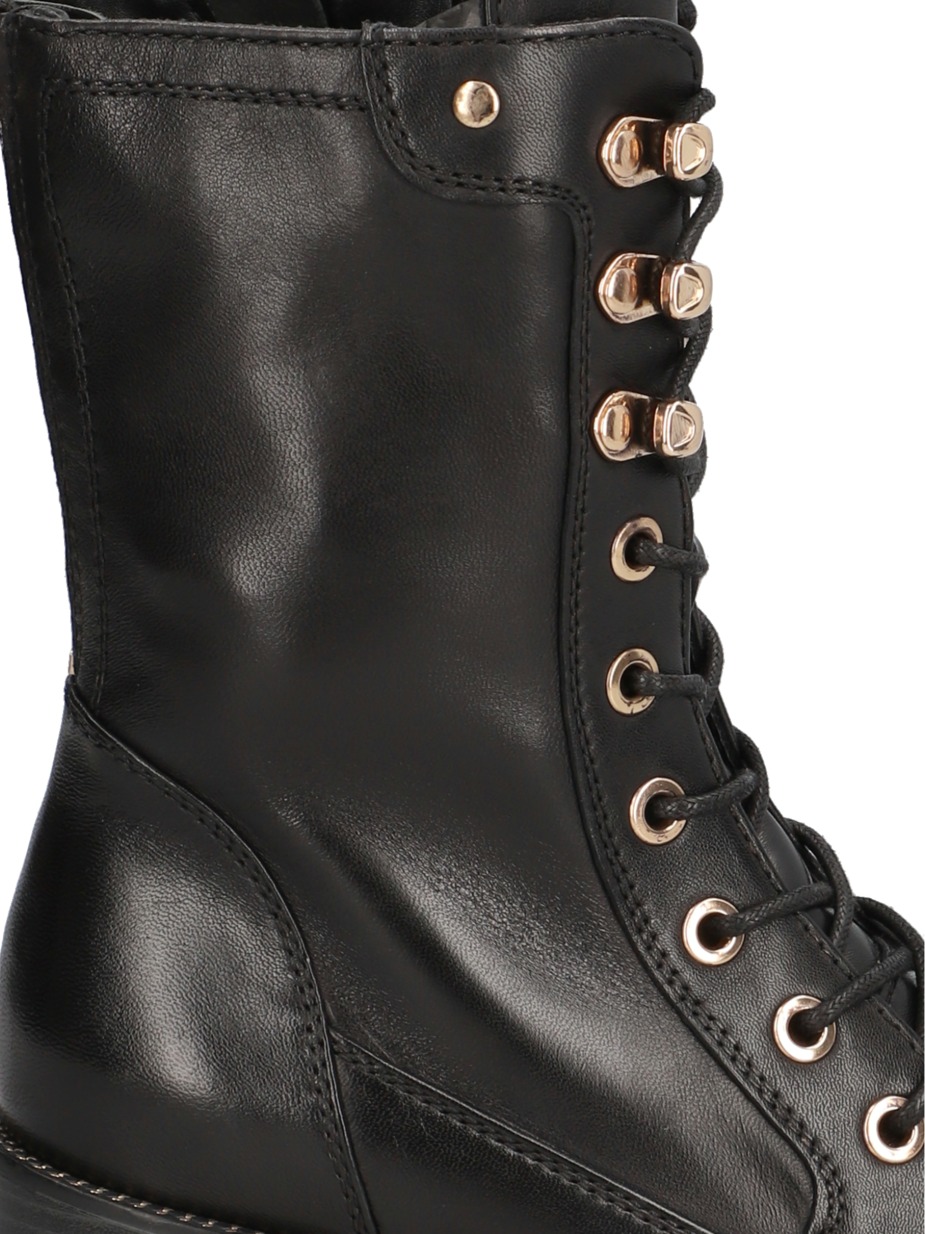 Glattleder Schnürstiefelette