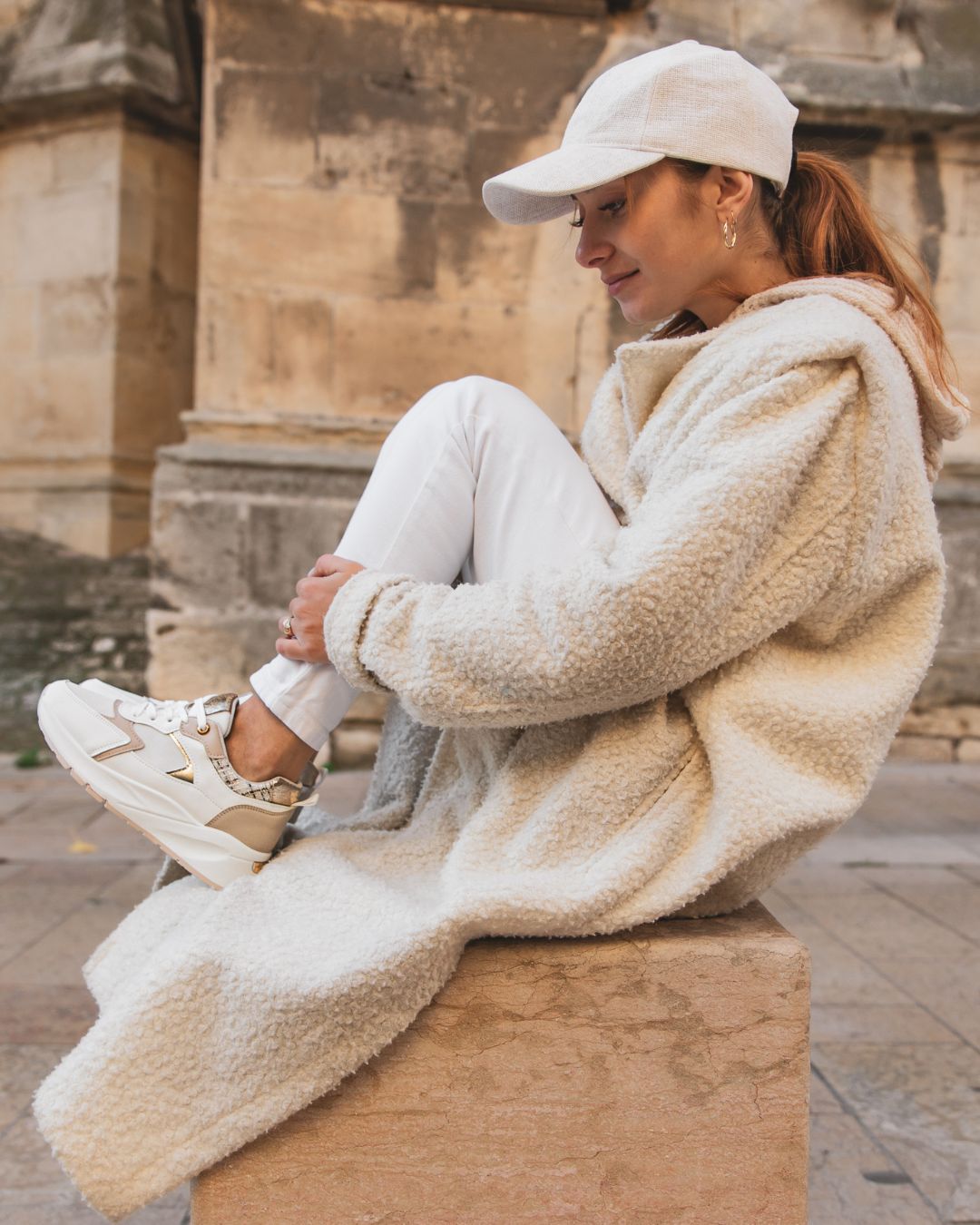 Basket femme taupe semelle épaisse - Honorine