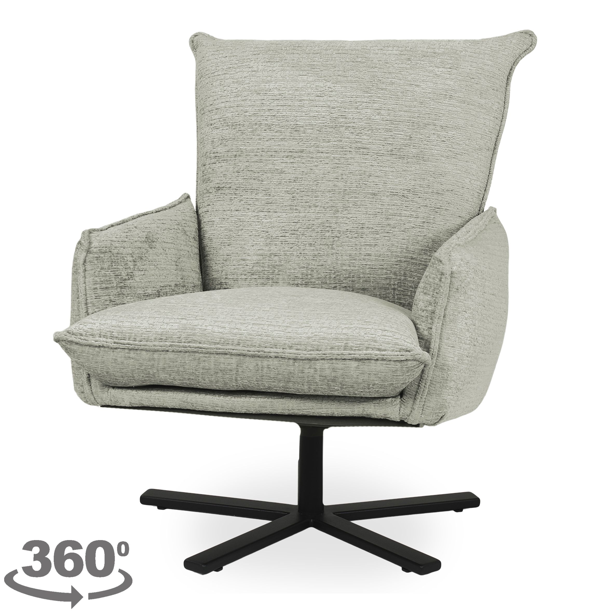 Draaifauteuil Emely B77 x D84 x H90 cm