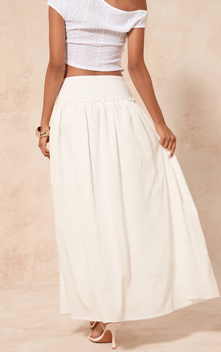 Blanc Jupe Maxi À Volume