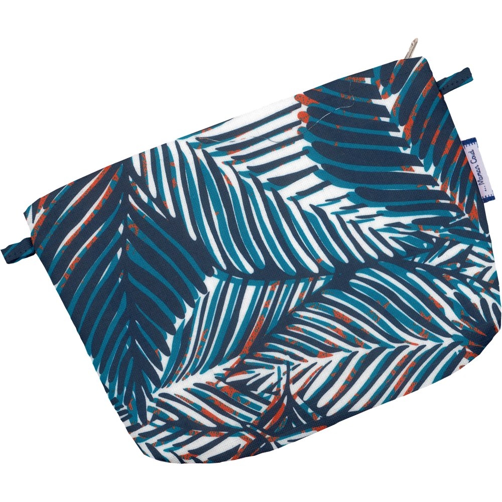 Mini Pochette Tissu Feuillage Marine