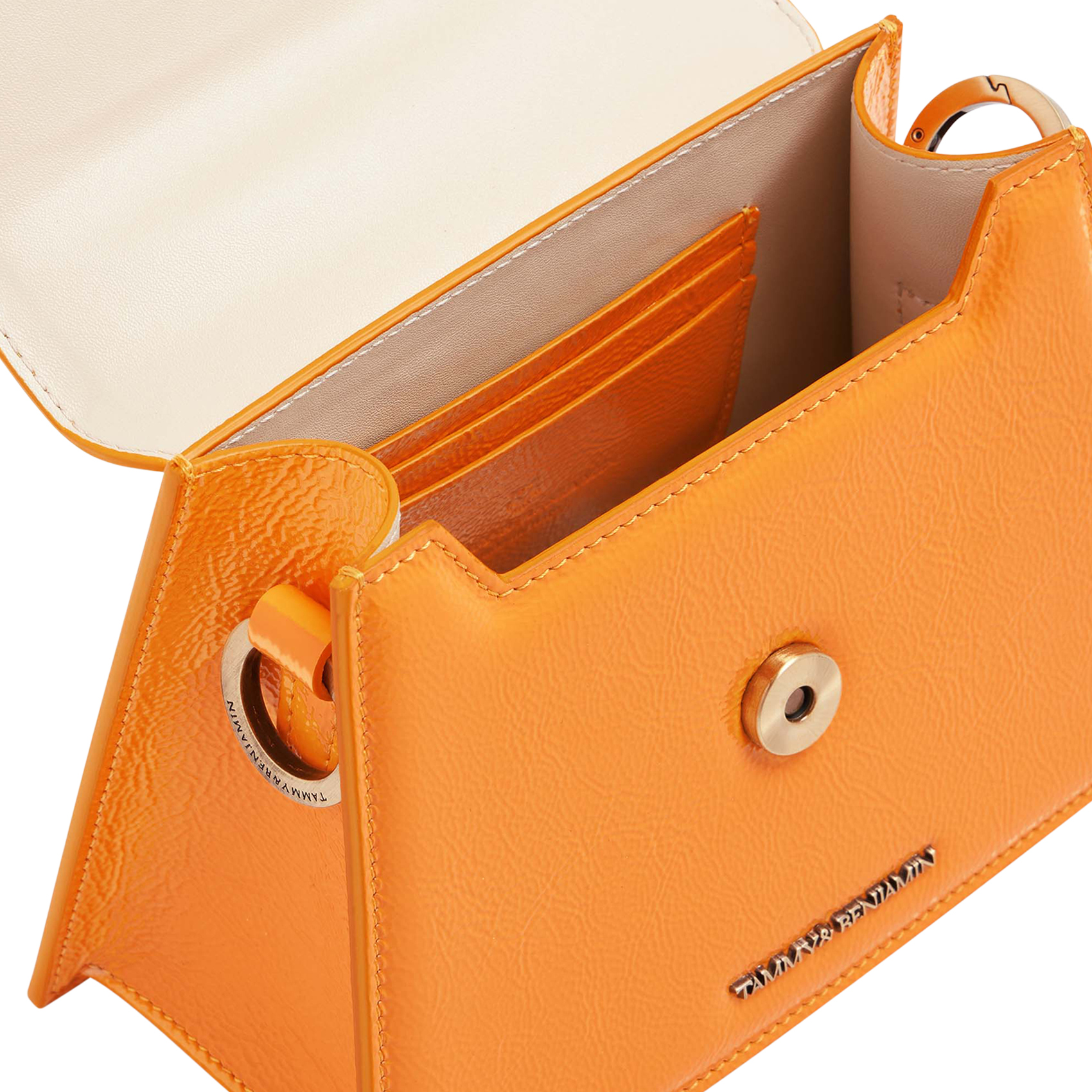 GABRIELLE - Sac bandoulière en cuir de vachette| Orange