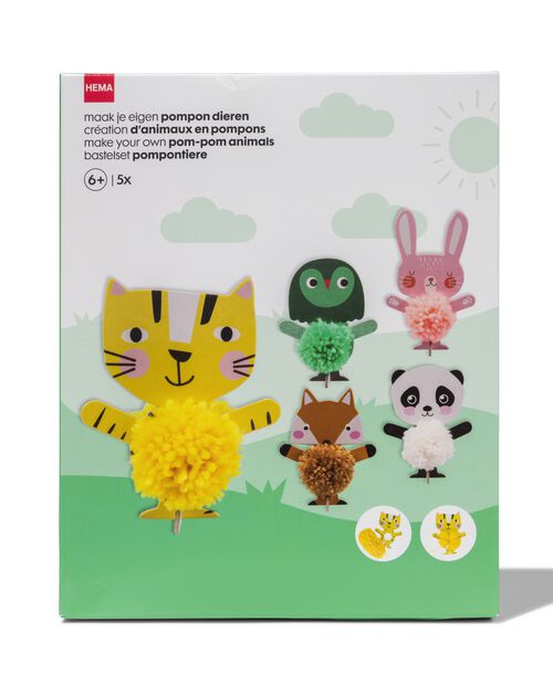 kit créatif animaux en pompon