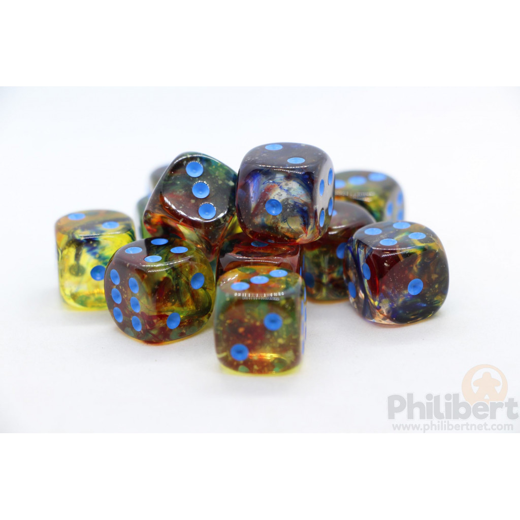 Set de 12 Dés 6 Faces Chessex : Nebula