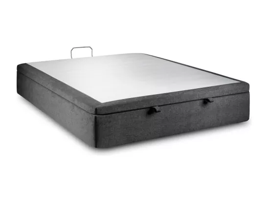 Sommier Coffre Tissu Gris anthracite 180x200 H39cm