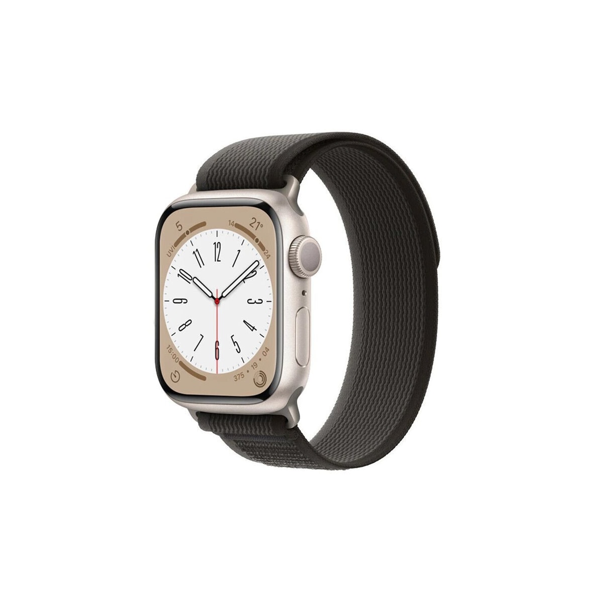 Tactik nylon armbånd Apple Watch 8 (45mm) - Blackroom Grey