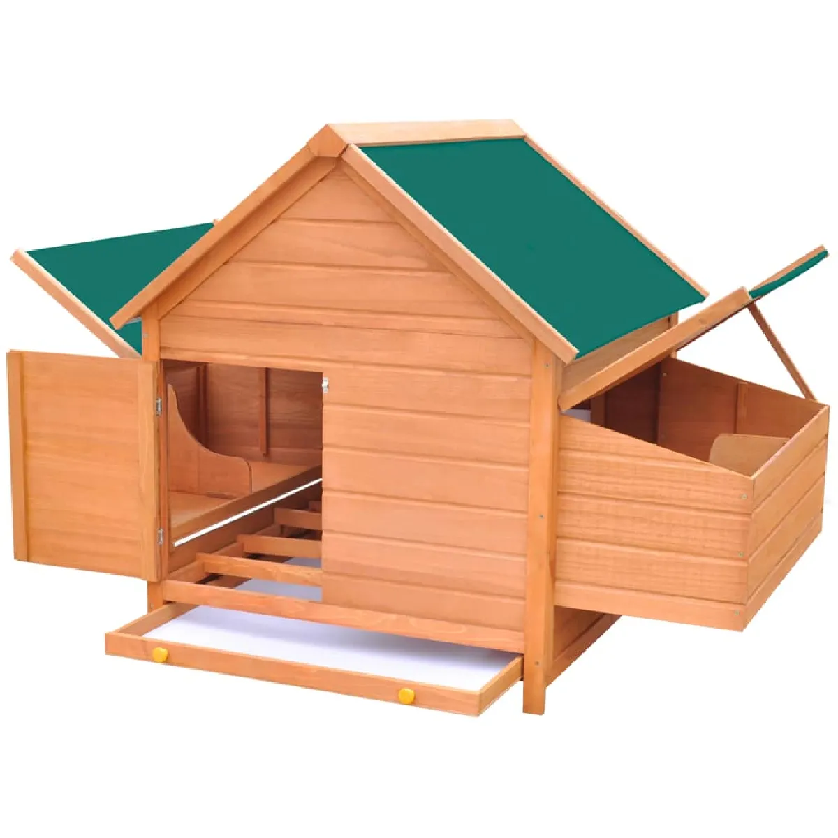 VidaXL Poulailler - 157x97x110 cm - Marron