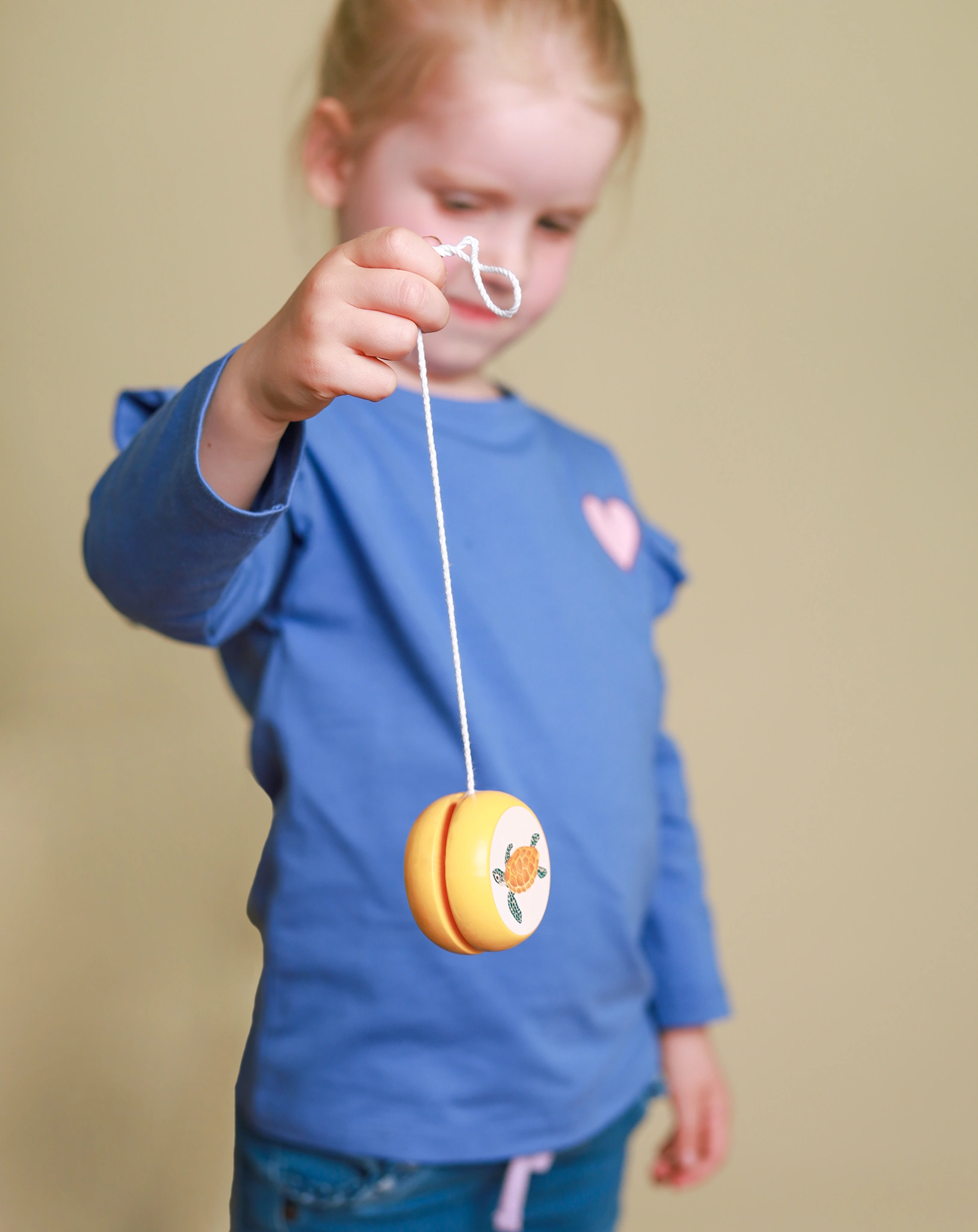 Geschicklichkeitsspiel YOYO 6er-Set aus Holz