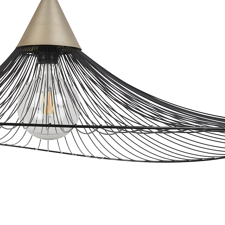 Suspension Lizzie filaire Corep Ø110cm E27 IP20 60W 230V Noir et laiton