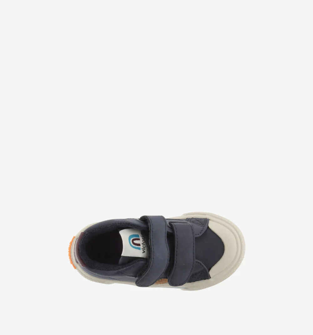 TRIBU SCRATCH EFFET CUIR Bottines pour garçon semelle fluor MARINO