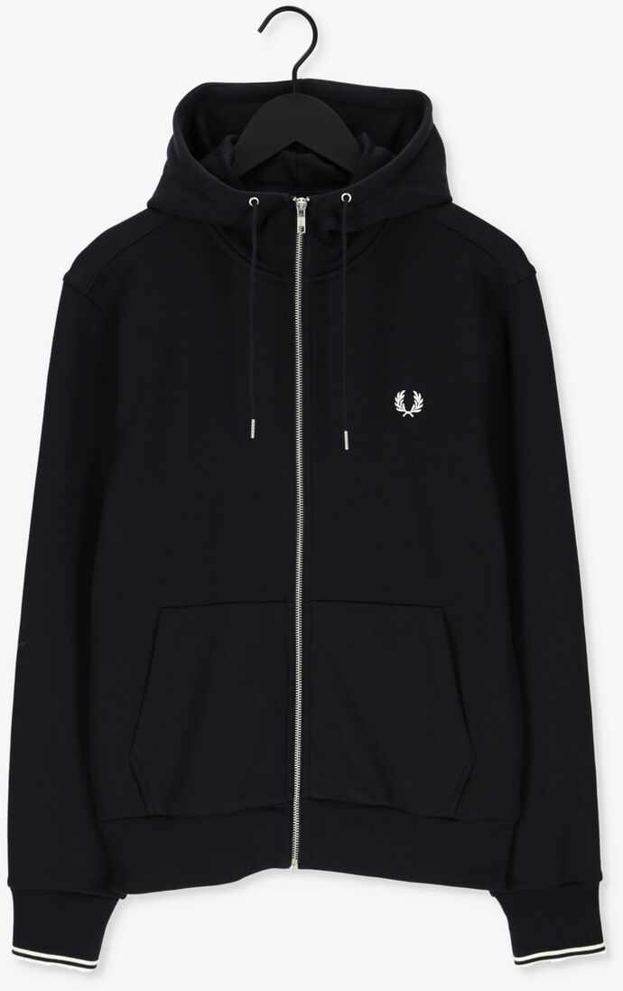 FRED PERRY donkerblauwe fred perry vest hooded zip through sweatshirt