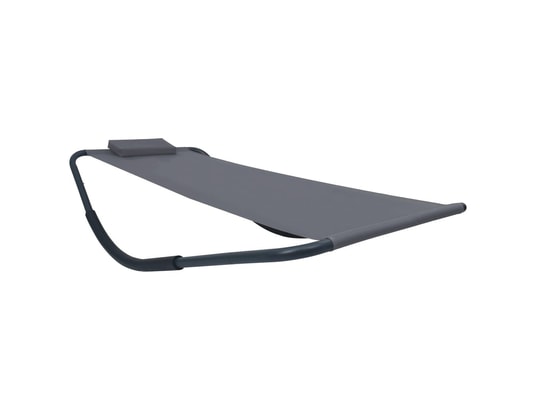 VIDAXL - Lit de jardin gris 200x90 cm acier