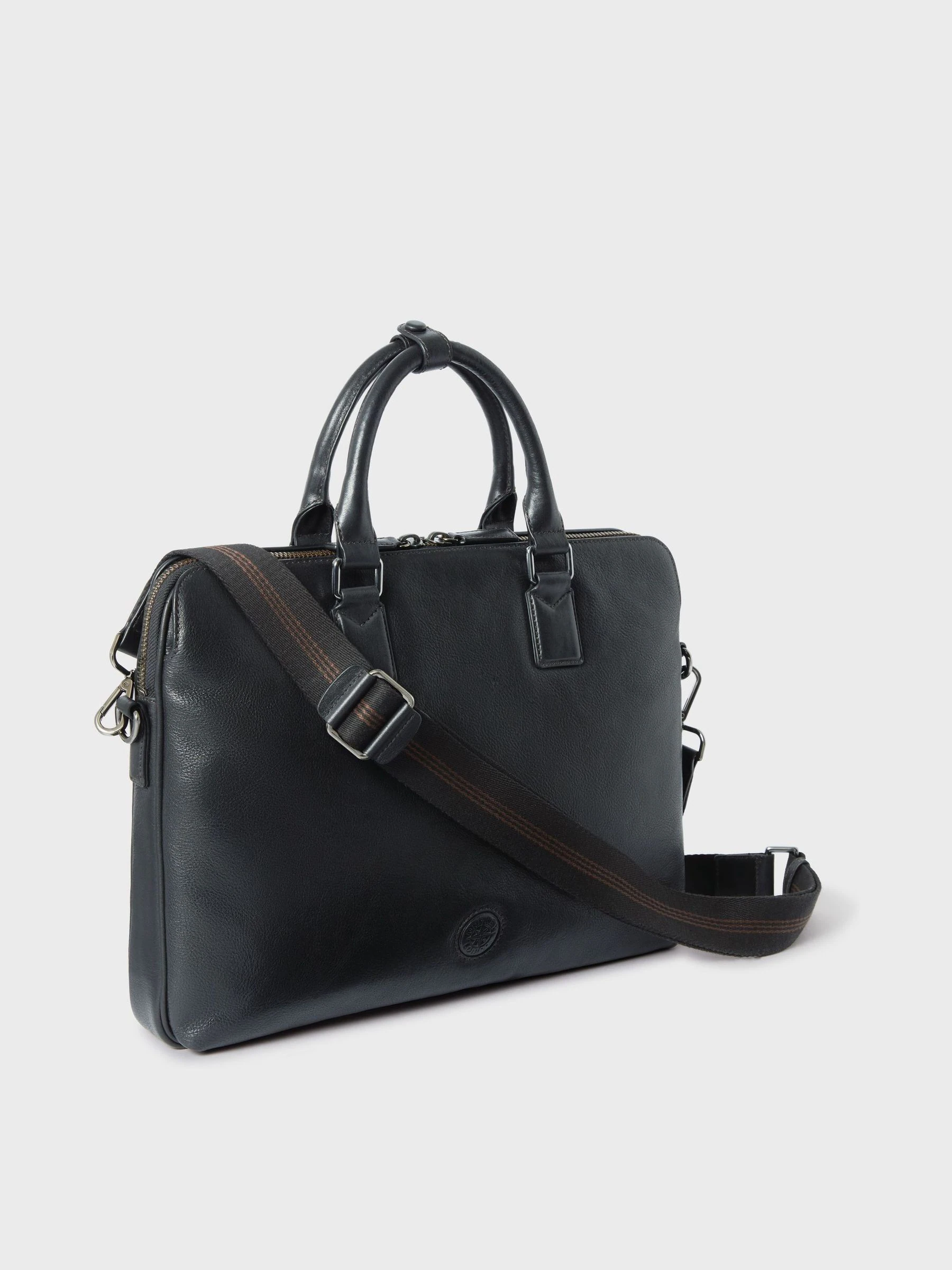 Zwart - Osprey London The Compass leren laptoptas