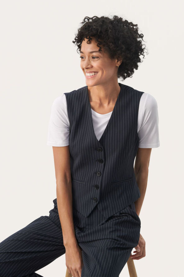 Part Two RikkePW WA Dark navy pinstripe