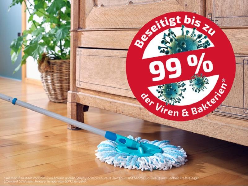 Leifheit Wischmopp Clean Twist Disc Mop Wischmop-Set für alle glatten Böden